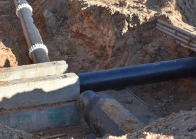 Installation-of-concrete-sewer-wells-and-pipe-drainage-in-the-ground